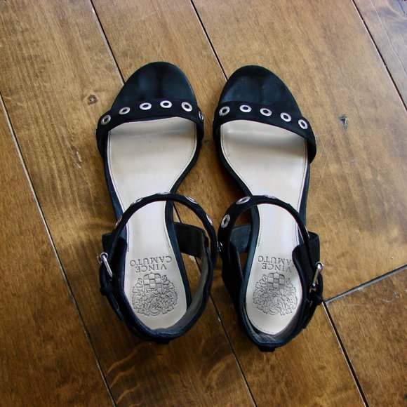 Vince Camuto Black Leather sandals size 7.5 - Picture 5 of 15